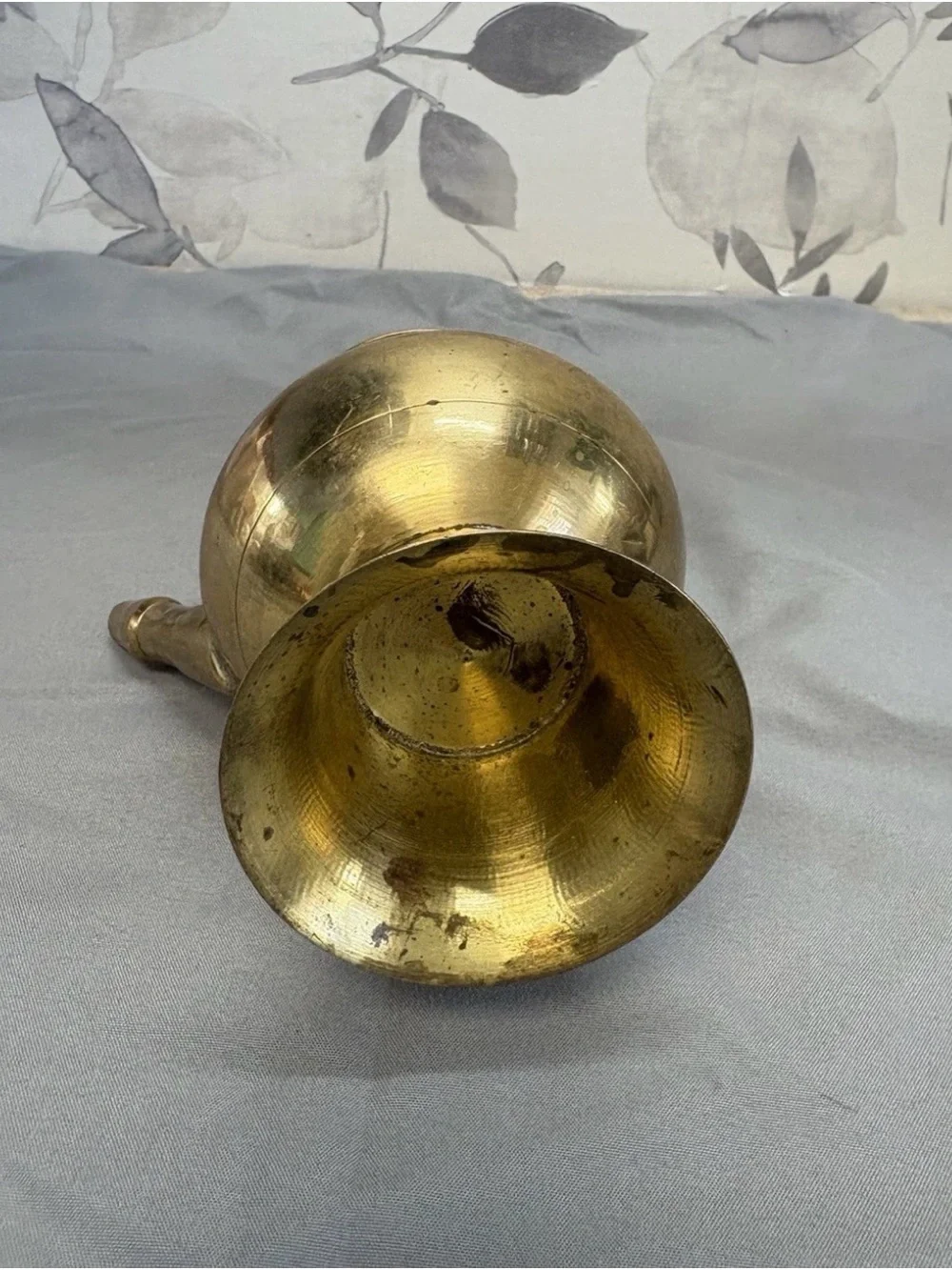 Vintage Brass  Base / Water Pipe Base – Antique-Style Indian Turkish Decor